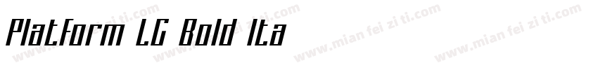 Platform LC Bold Ita字体转换